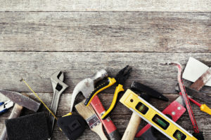 Various DIY tools on the table